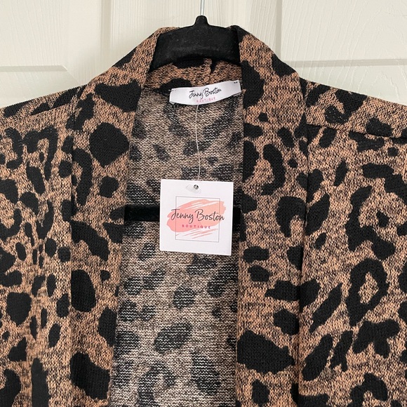 NWT Cheetah Print Cardigan - Picture 2 of 6